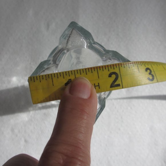 Vase Glass clear corner edge vintage - Picture 10 of 10